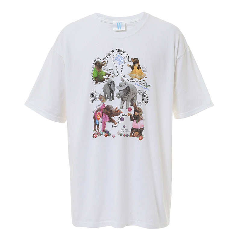 海外通販では THE W TRUNK SHOW『elephant family』コラボTシャツ