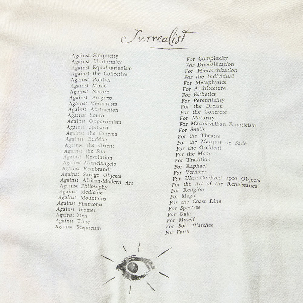 80s CLONES Hand-printed "DALI" t shirt