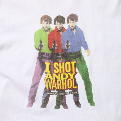 90s I shot Andy Warhol  t shirt