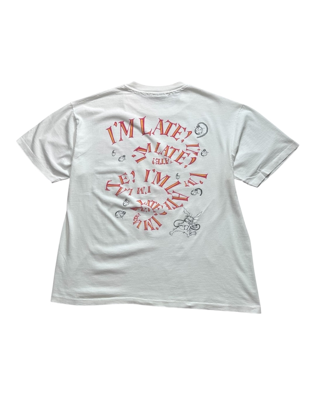 90s Alice's Adventures in Wonderland "White Rabbit" Tshirt