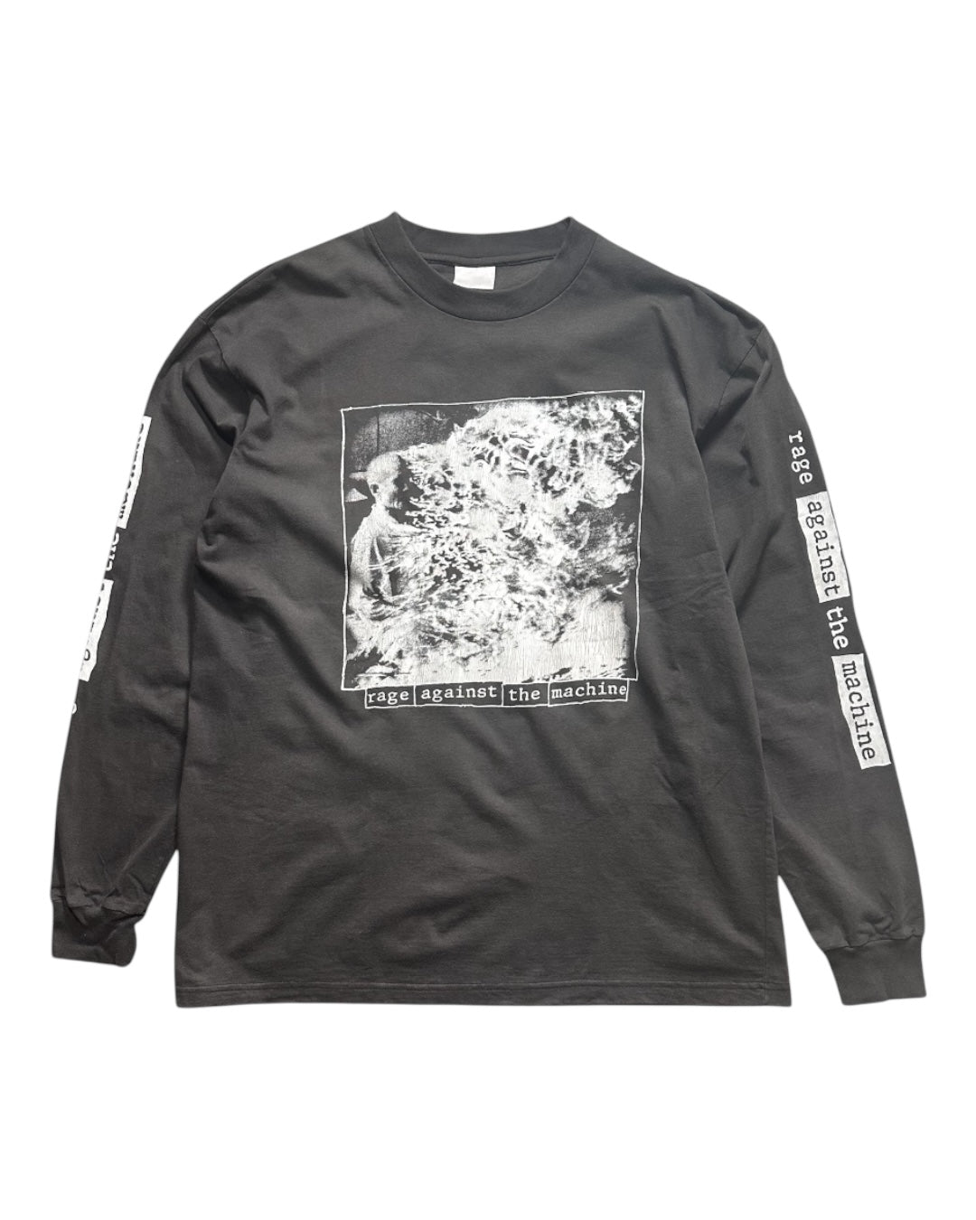90s Rage Against the Machine "burning monk" Long Sleeve  T shirt