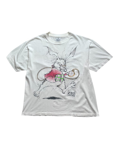 90s Alice's Adventures in Wonderland "White Rabbit" Tshirt