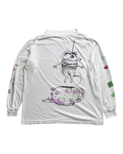 90s Alice's Adventures in Wonderland "Mad Hatter" Long Sleeve Tshirt