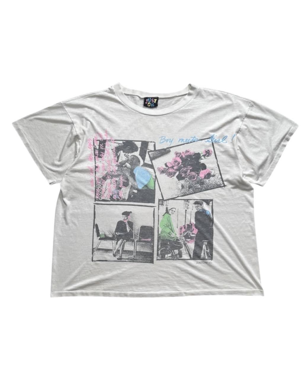 80s JUST ON "Boy Meets Girl" T shirt