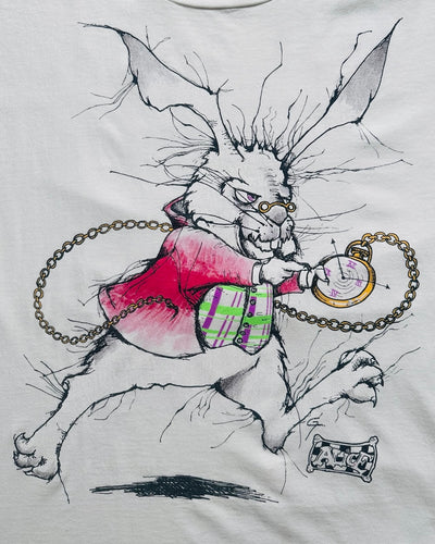 90s Alice's Adventures in Wonderland "White Rabbit" Tshirt