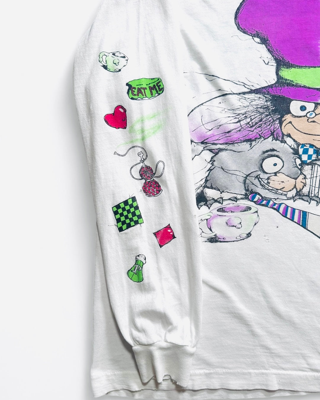 90s Alice's Adventures in Wonderland "Mad Hatter" Long Sleeve Tshirt