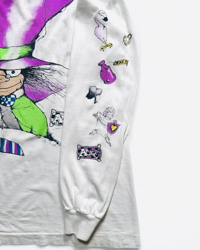 90s Alice's Adventures in Wonderland "Mad Hatter" Long Sleeve Tshirt