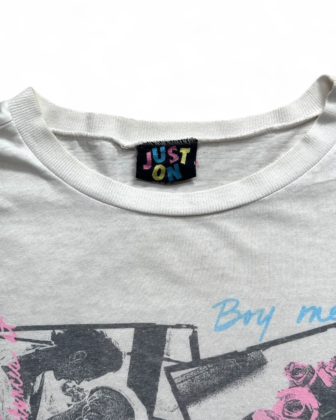 80s JUST ON "Boy Meets Girl" T shirt
