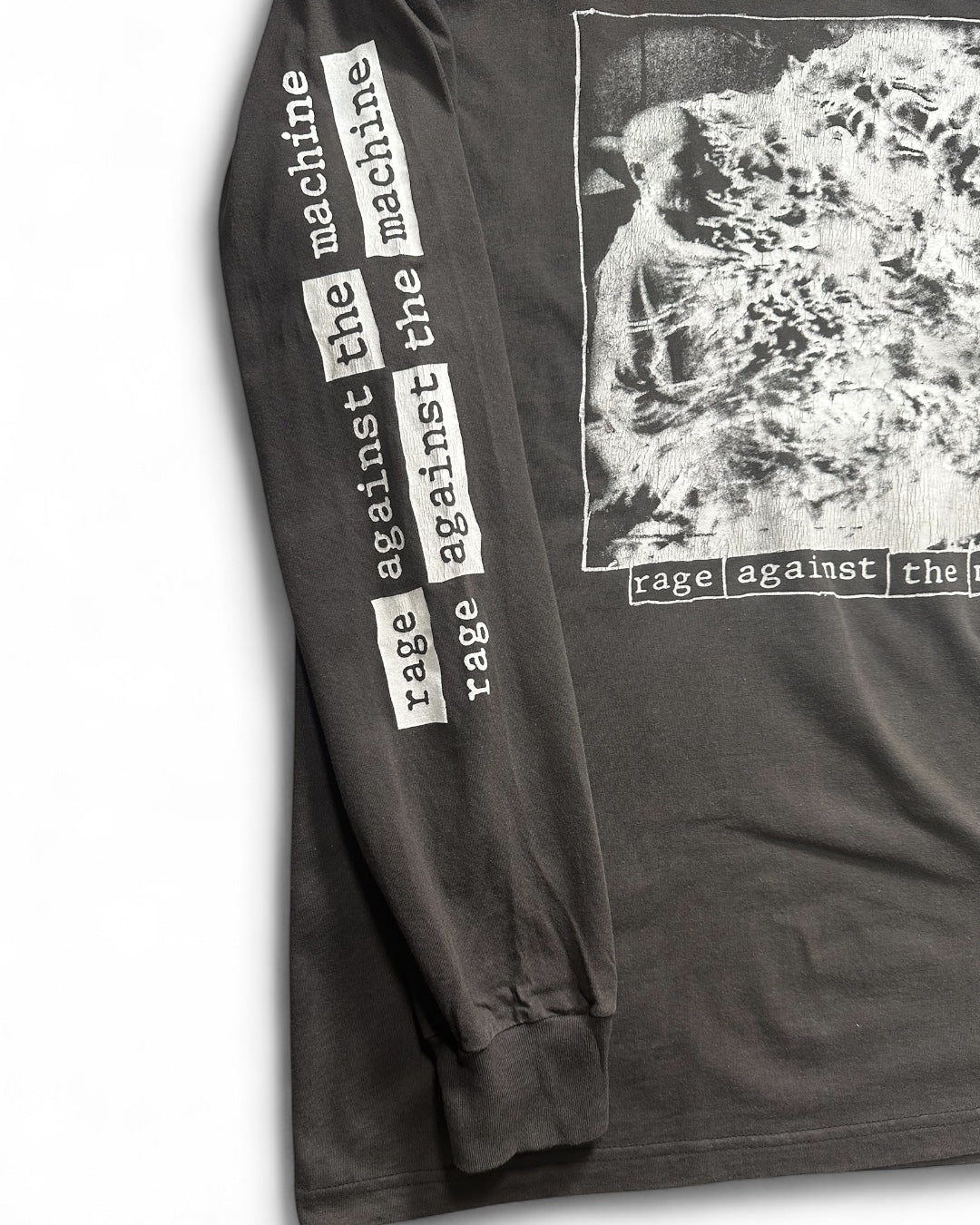 90s Rage Against the Machine "burning monk" Long Sleeve  T shirt