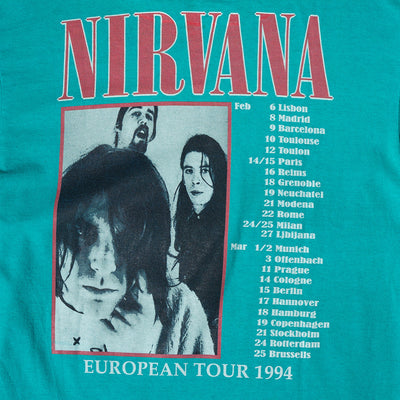 90s Nirvana IN UTERO European tour t shirt