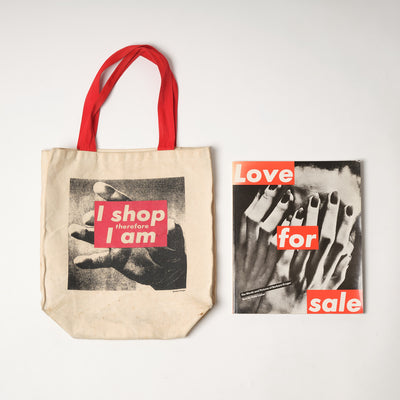 90s Barbara Kruger "Love for sale"book ＆ "I shop I am" tote bag