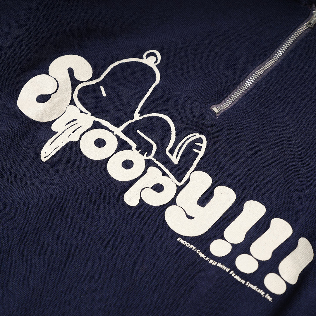 70s Snoopy half zip sweat