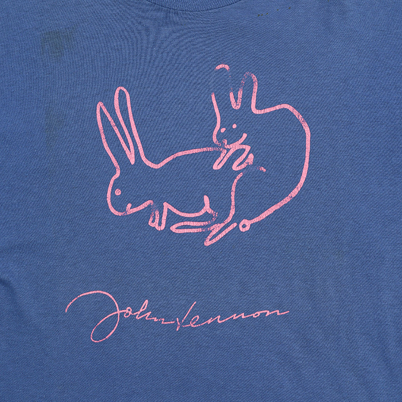 80s Fuckin Rabbit Drawing by John Lennon t shirt
