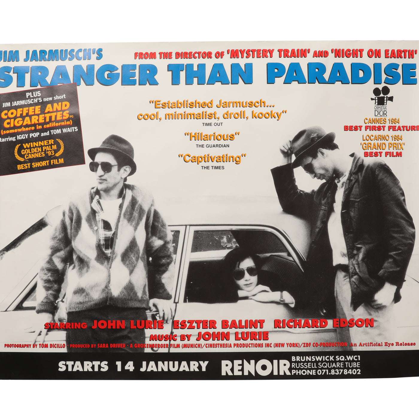 90s Stranger Than Paradise poster