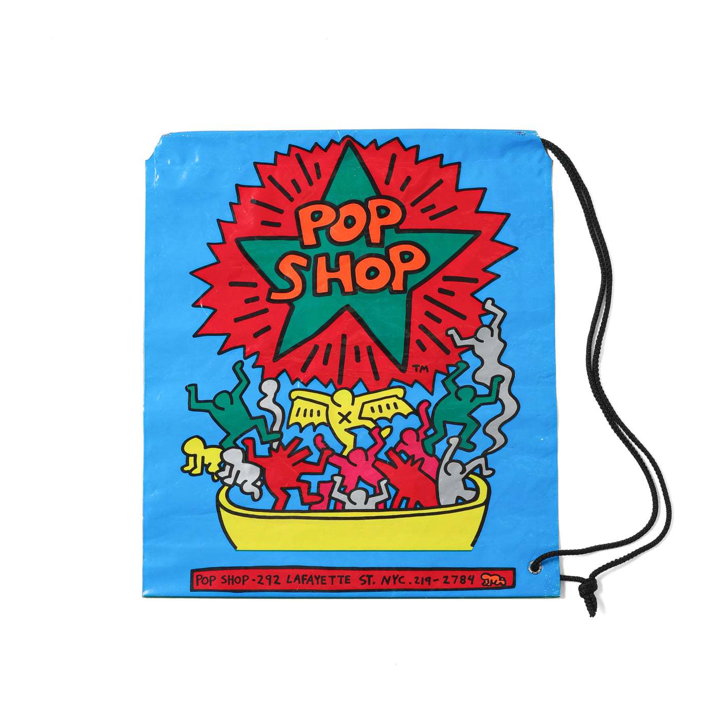 80s Keith Haring Pop Shop Plastic bag