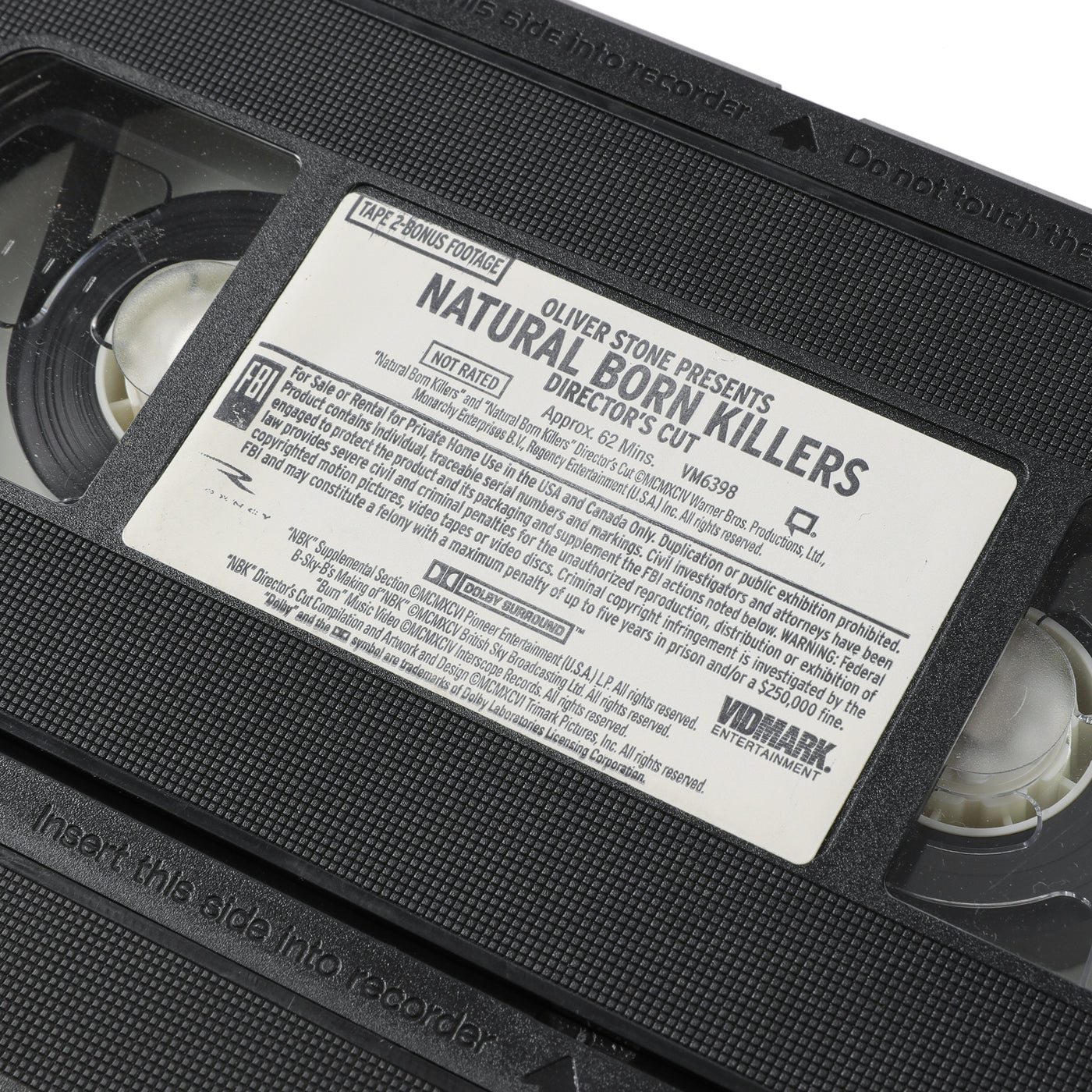 90s Natural Born Killers Director's cut VHS