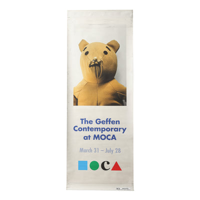 10s Mike Kelley MOCA Exhibition Banner (golden bear)