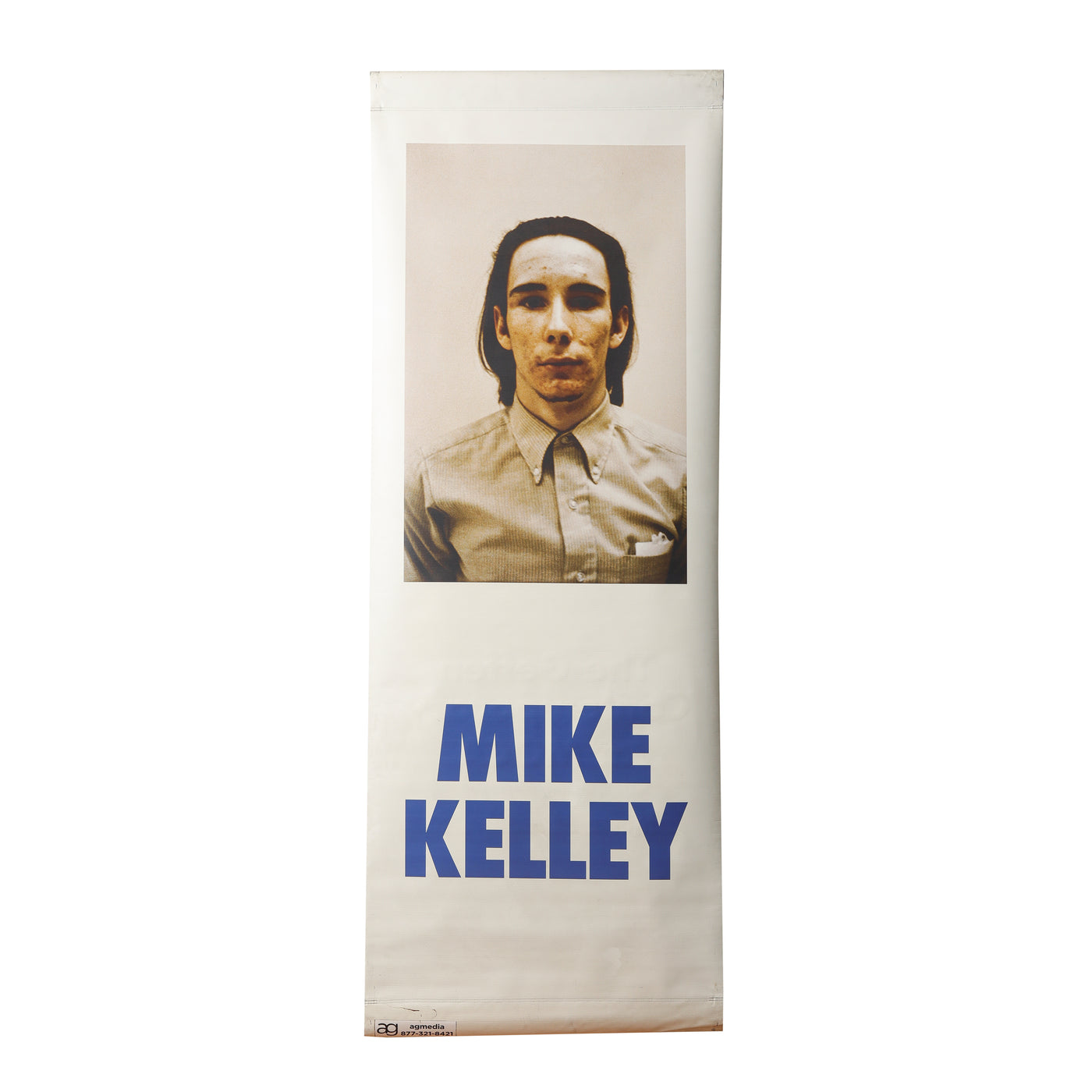 10s Mike Kelley MOCA Exhibition Banner (white bear)