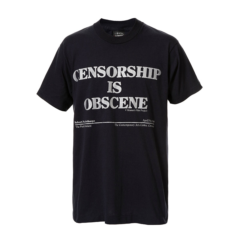 90s "Censorship is obscene" about Robert Mapplethorpe The Perfect Moment t shirt