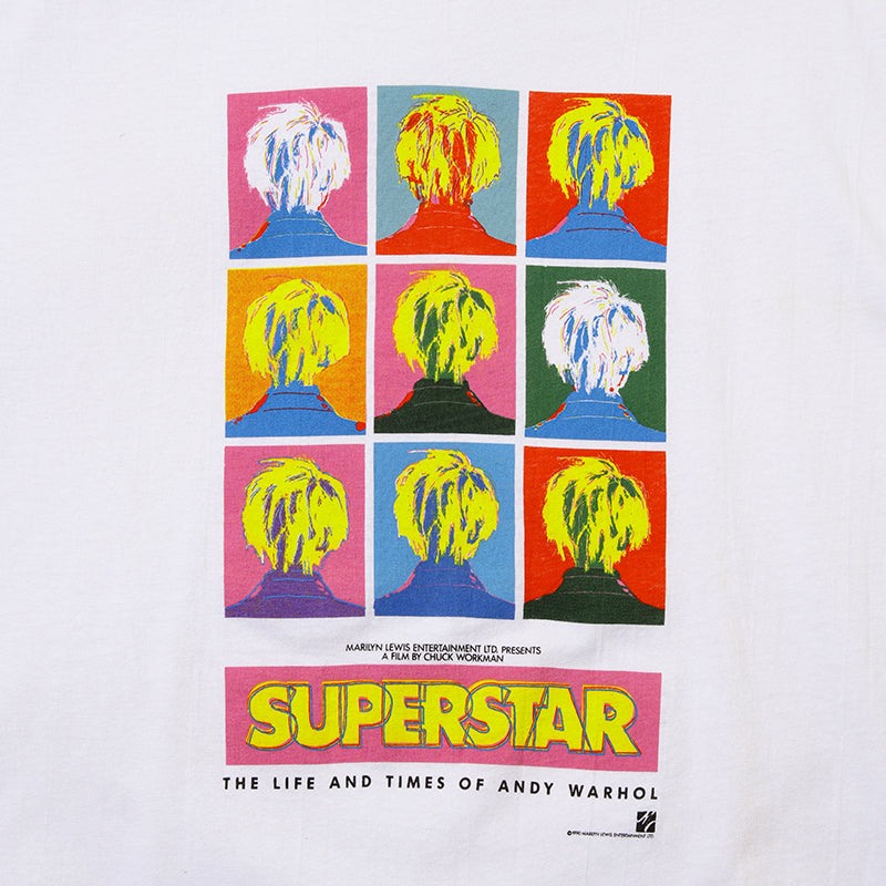 90s The Life and Times of Andy Warhol "SUPERSTER" t shirt