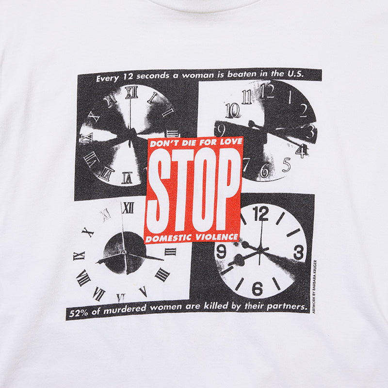 90s Barbara Kruger "Stop Domestic Violence" t shirt