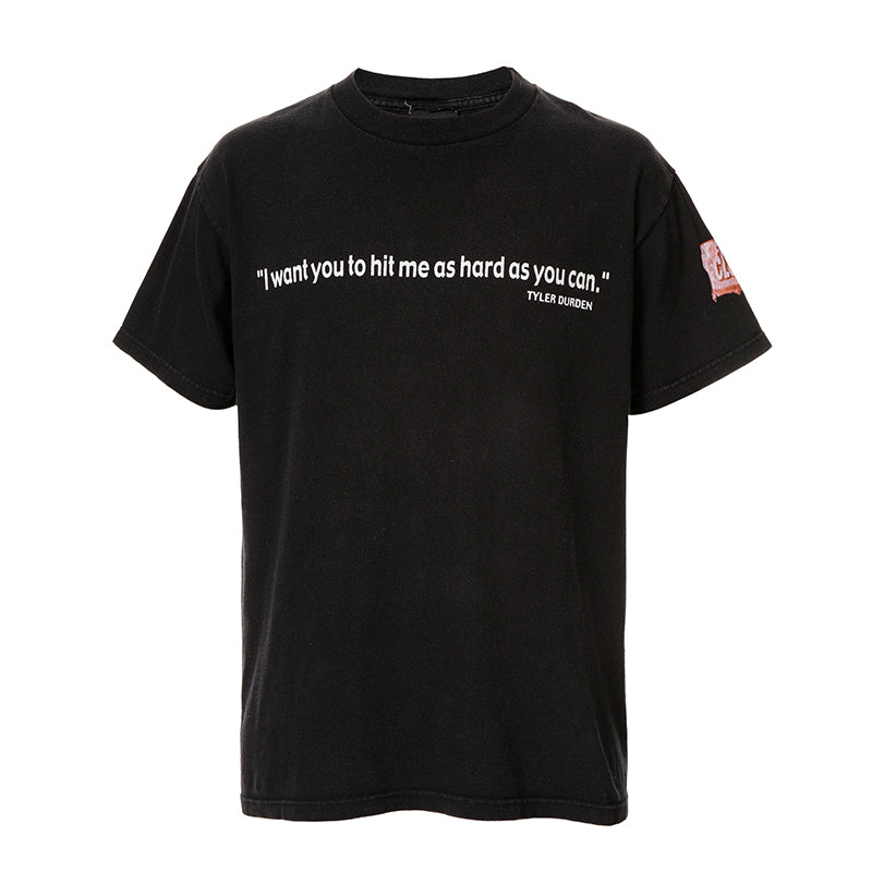 00s Fight Club "I want you to hit me as hard as you can" t shirt